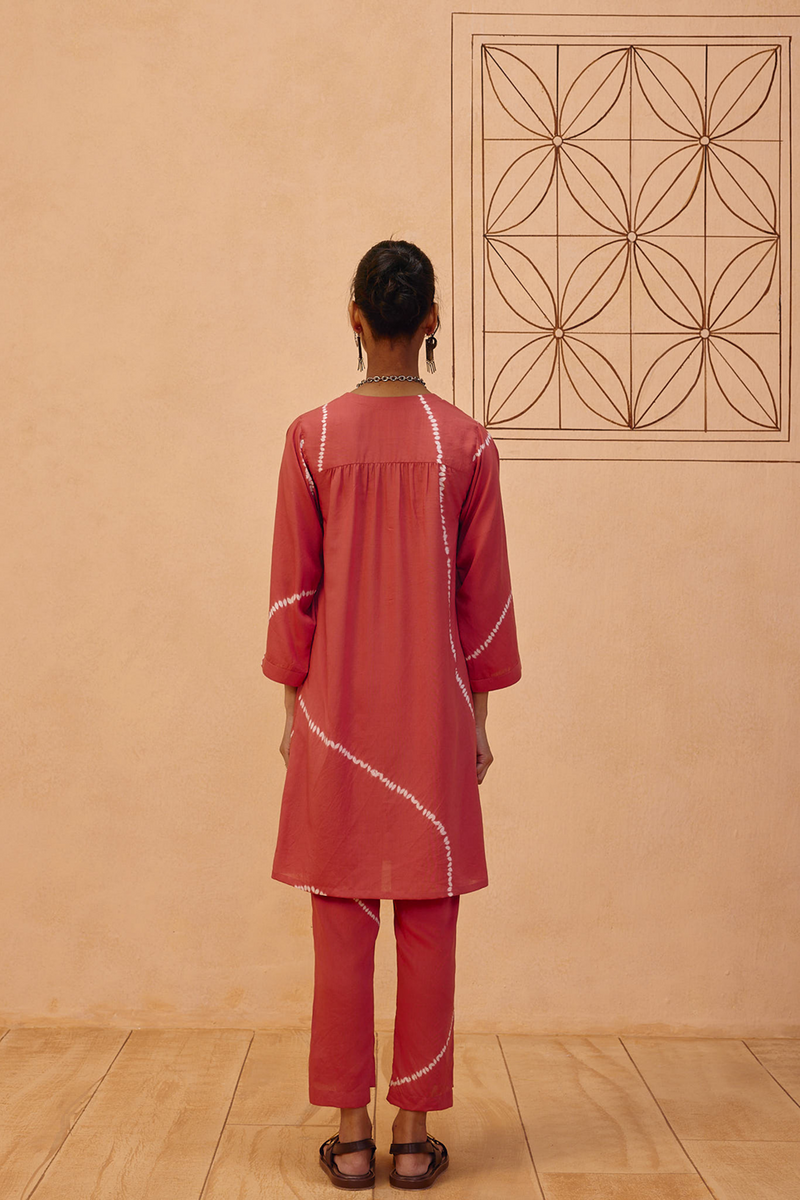Rosy Earth Lyocell Kurta lyocell light kurta set by SUI in terra for women in Singapore