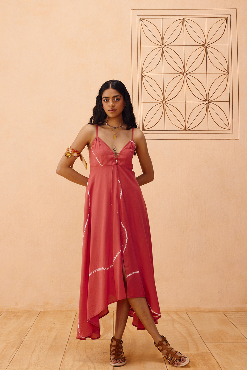 Rosy Sea Lyocell Dress lyocell dress by SUI in terra for women in Singapore