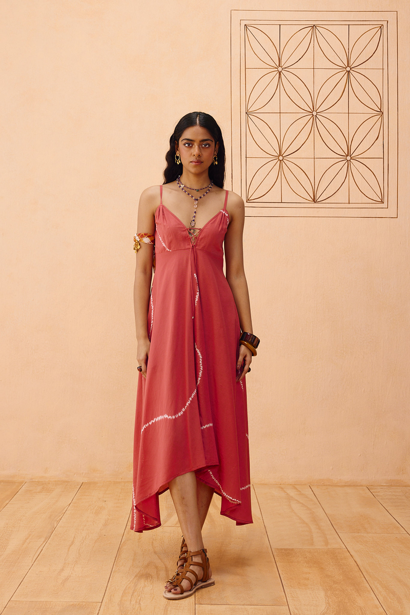 Rosy Sea Lyocell Dress lyocell dress by SUI in terra for women in Singapore