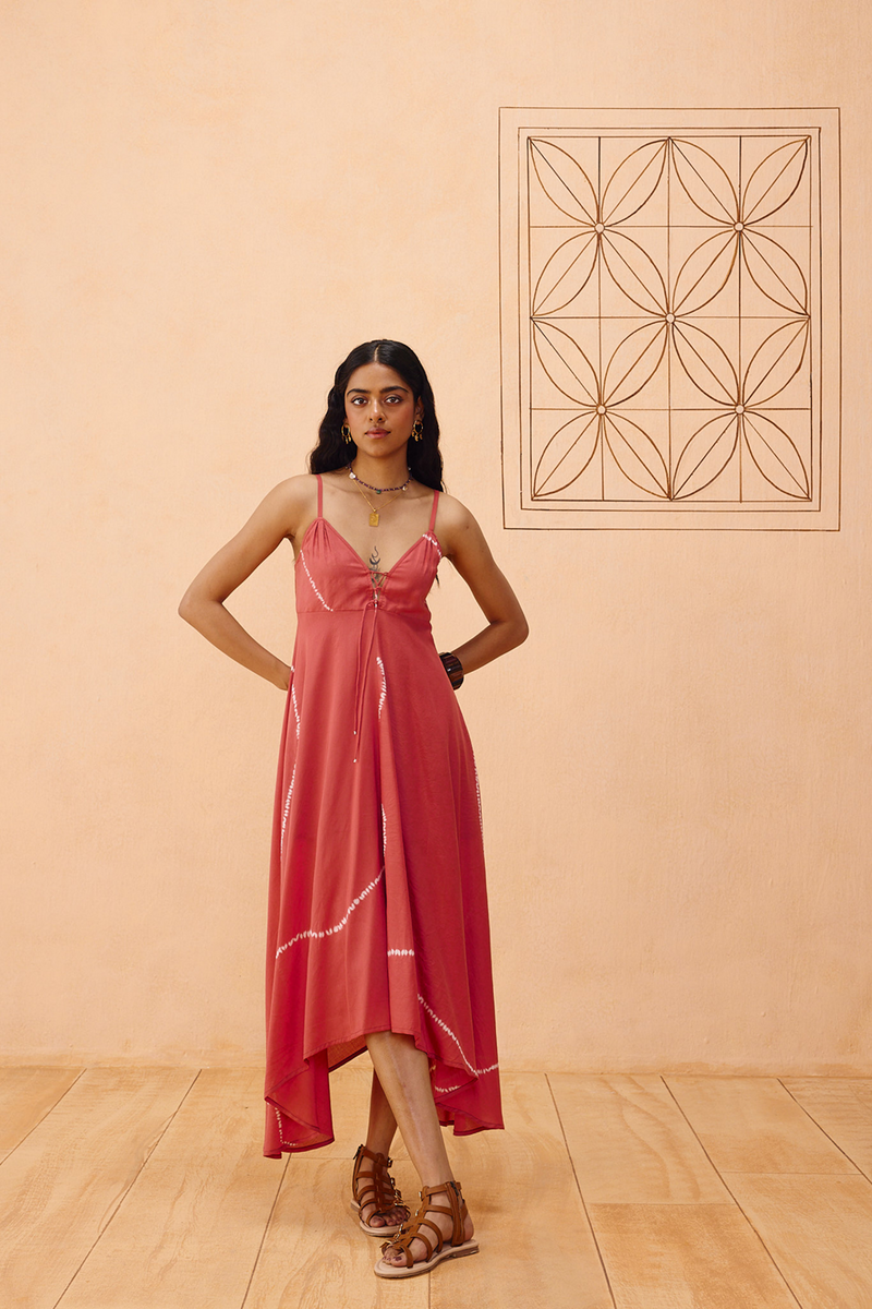 Rosy Sea Lyocell Dress lyocell dress by SUI in terra for women in Singapore