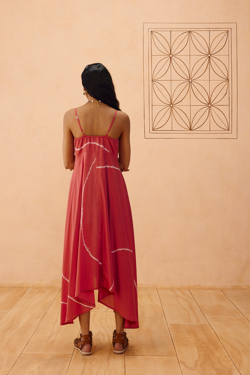 Rosy Sea Lyocell Dress lyocell dress by SUI in terra for women in Singapore