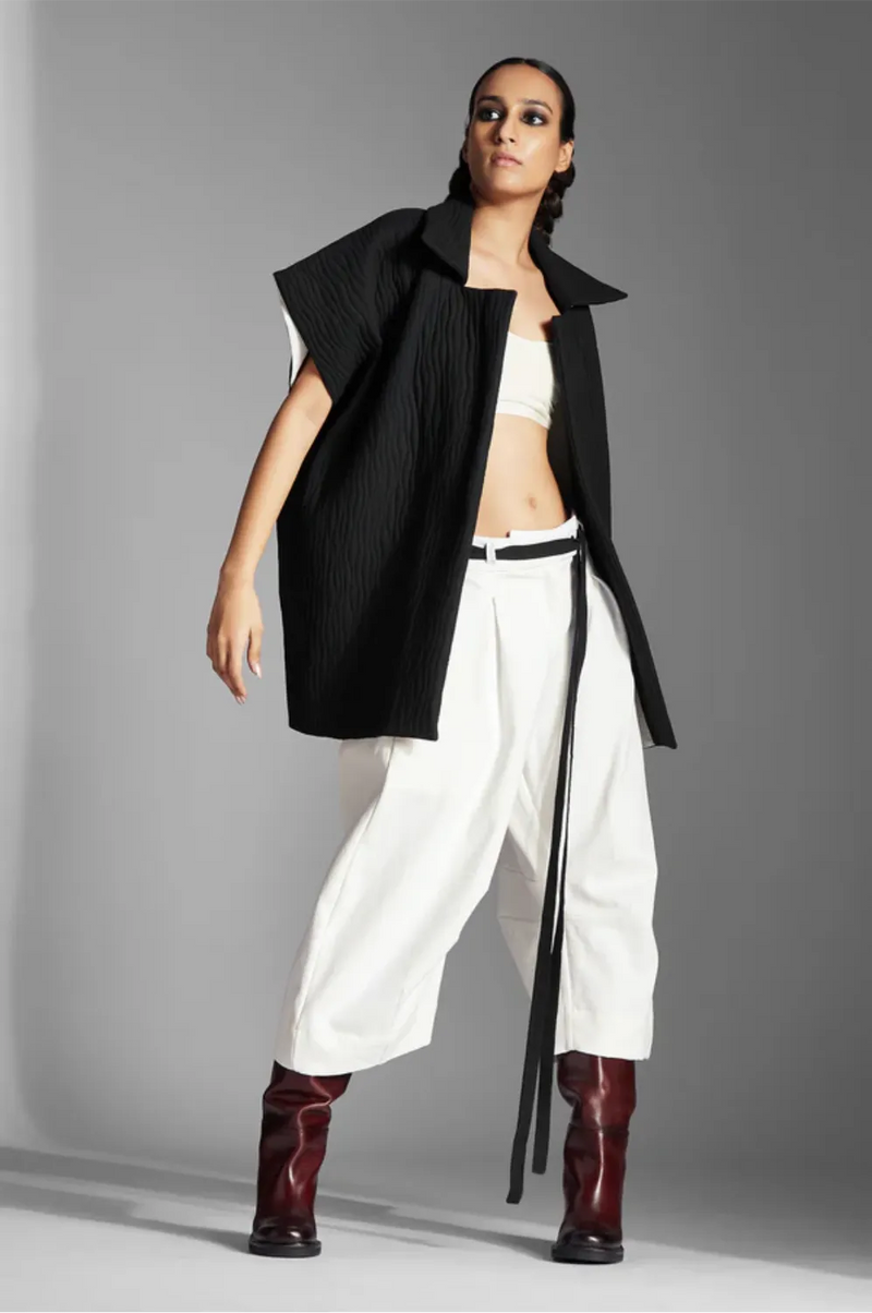 Rov Jacket-Black cotton by Chola in black color for women in Singapore