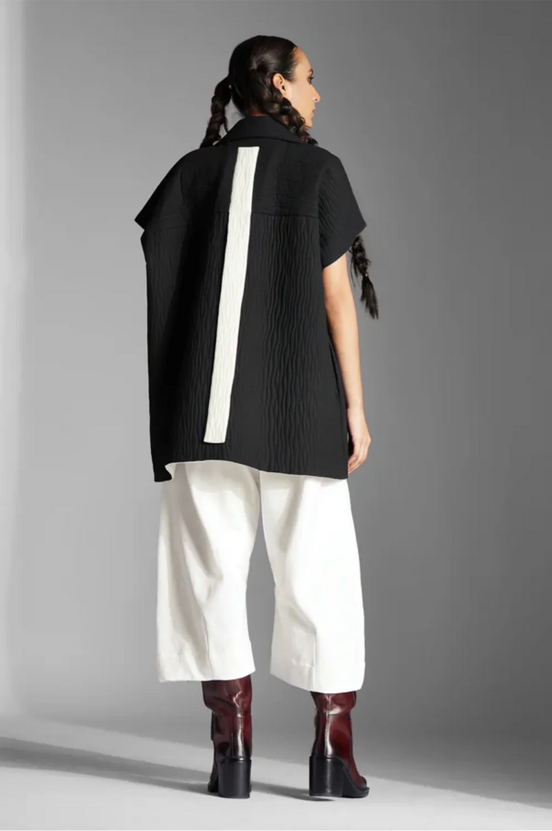 Rov Jacket-Black cotton by Chola in black color for women in Singapore