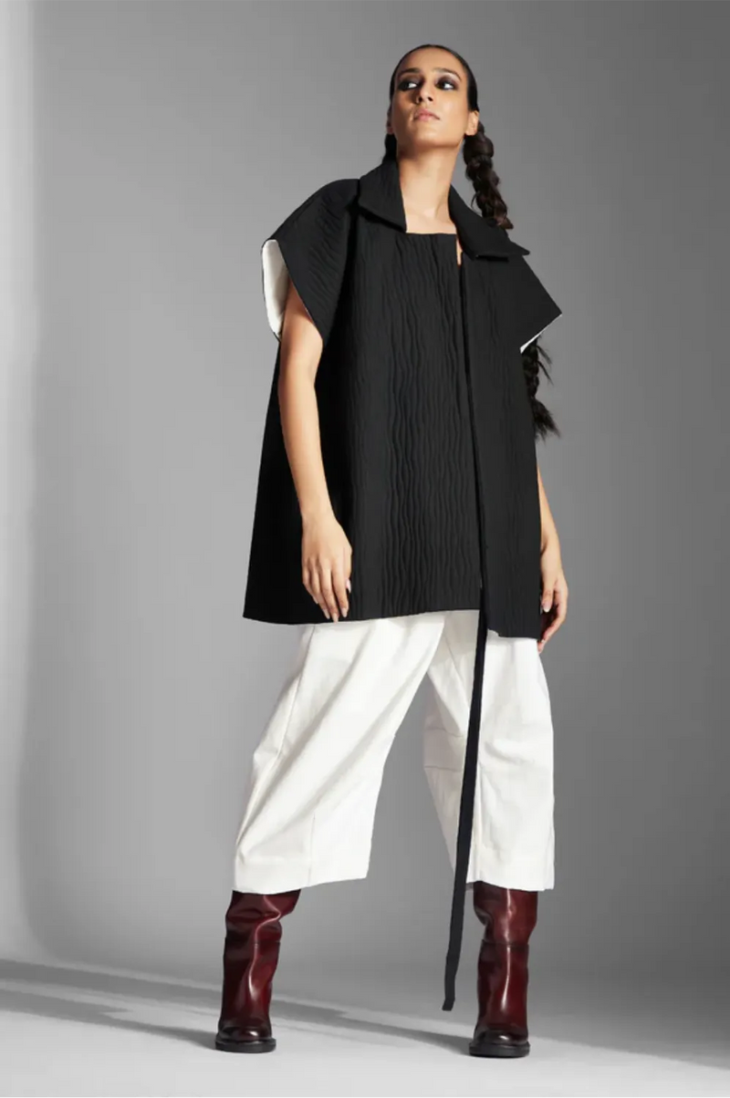 Rov Jacket-Black cotton by Chola in black color for women in Singapore