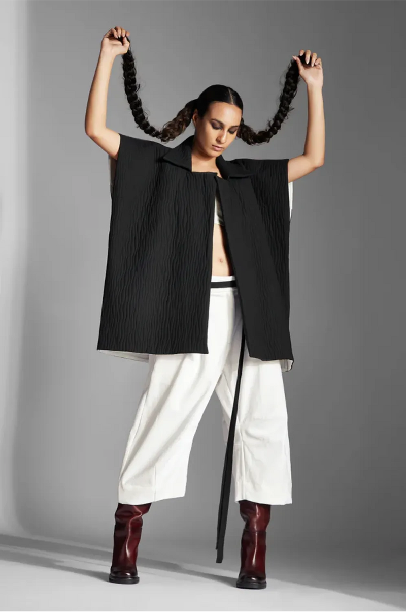 Rov Jacket-Black cotton by Chola in black color for women in Singapore