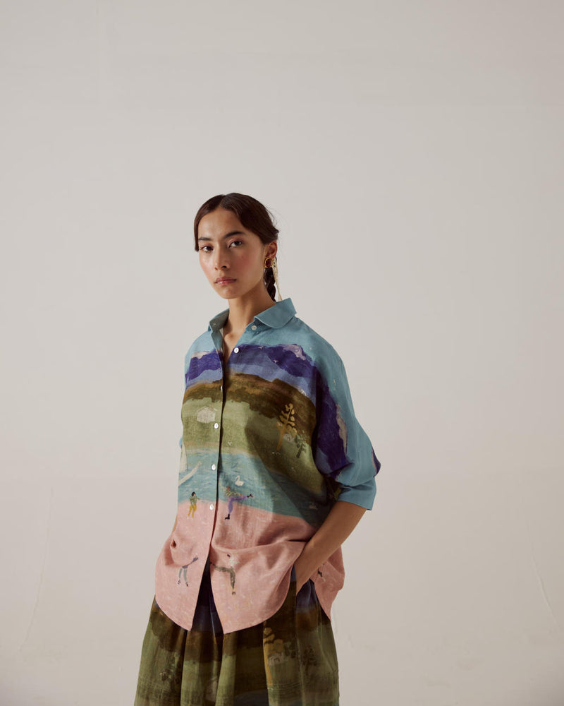 Ruby Set-Skater cotton by CORD in multi for women in Singapore