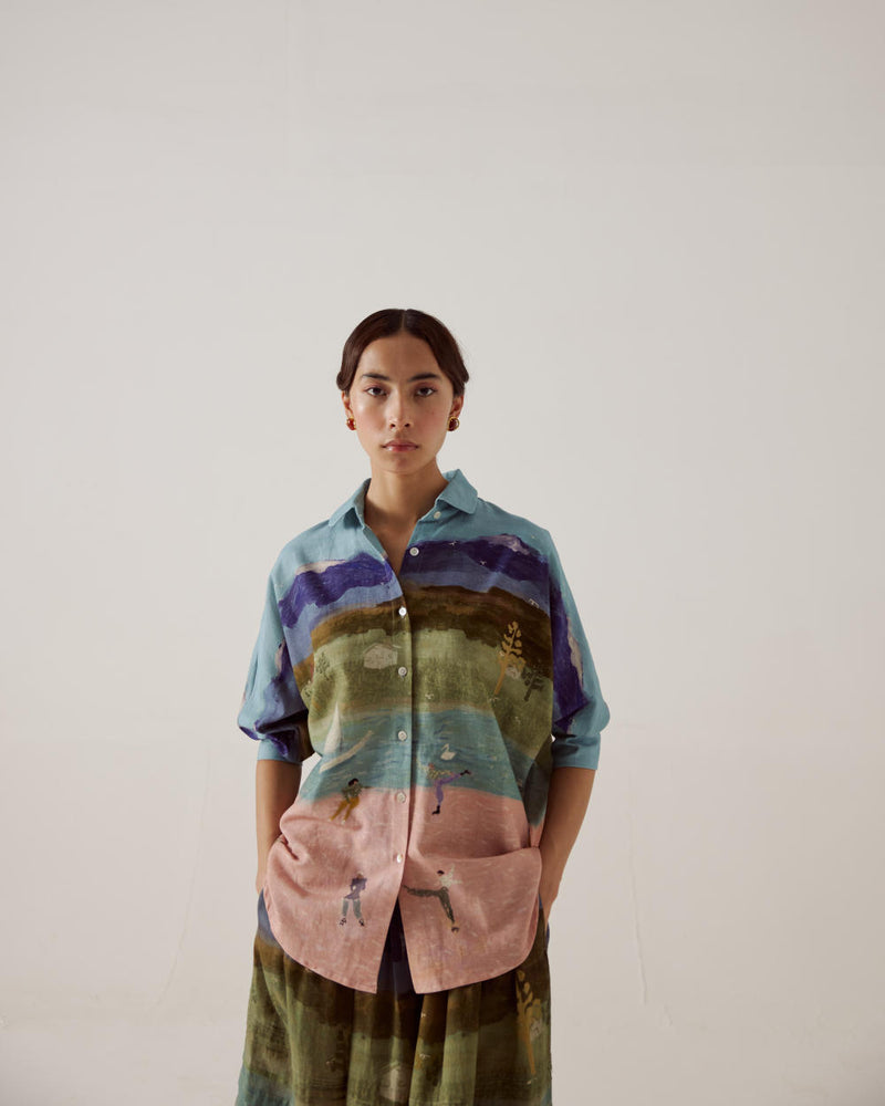 Ruby Set-Skater cotton by CORD in multi for women in Singapore