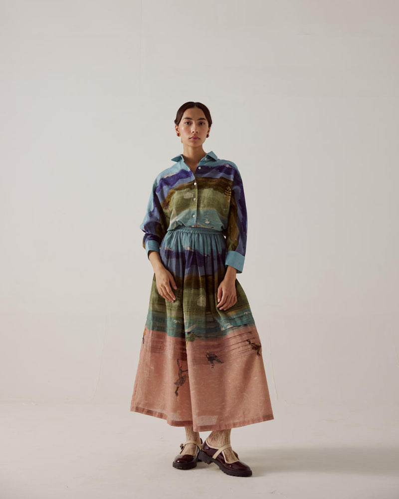 Ruby Set-Skater cotton by CORD in multi for women in Singapore