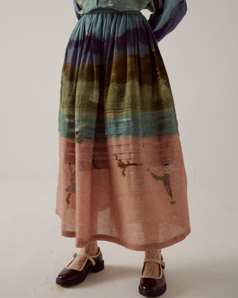 Ruby Set-Skater cotton by CORD in multi for women in Singapore