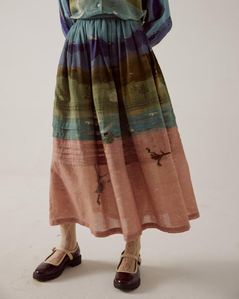 Ruby Set-Skater cotton by CORD in multi for women in Singapore