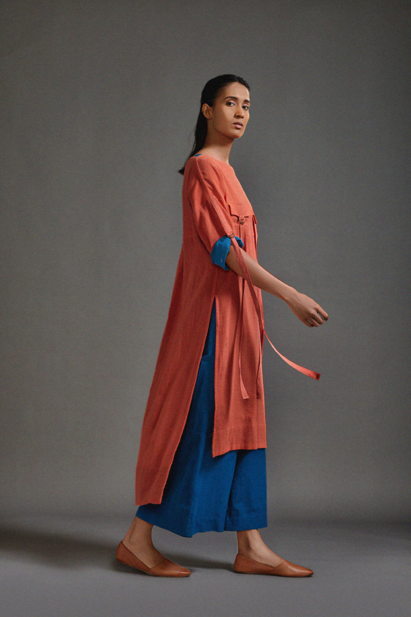 Rust New Ruka Tunic cotton by Mati in rust color for women in Singapore