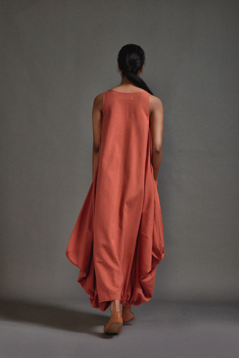 Rust New Vari Aakar cotton by Mati in rust color for women in Singapore