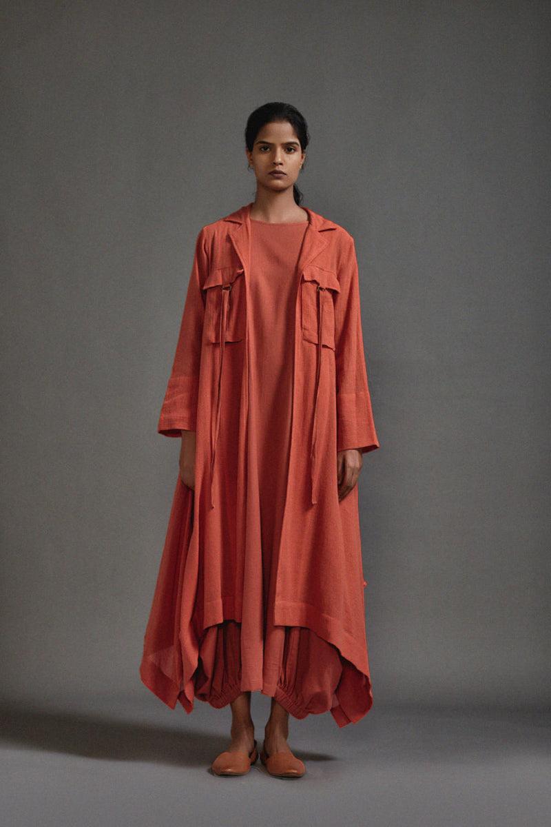 Rust Safari Koza Jacket cotton by Mati in rust color for women in Singapore