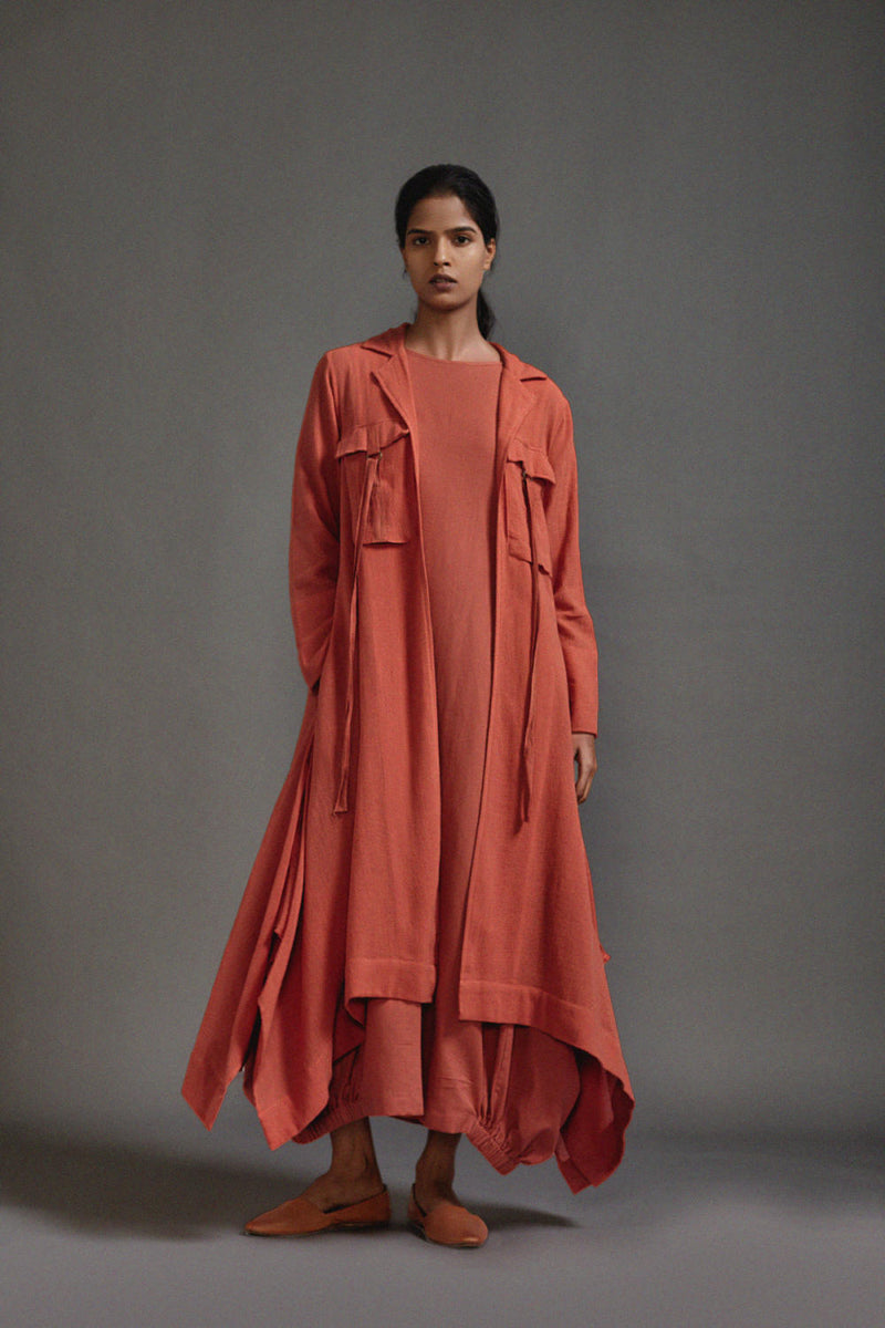 Rust Safari Koza Jacket cotton by Mati in rust color for women in Singapore