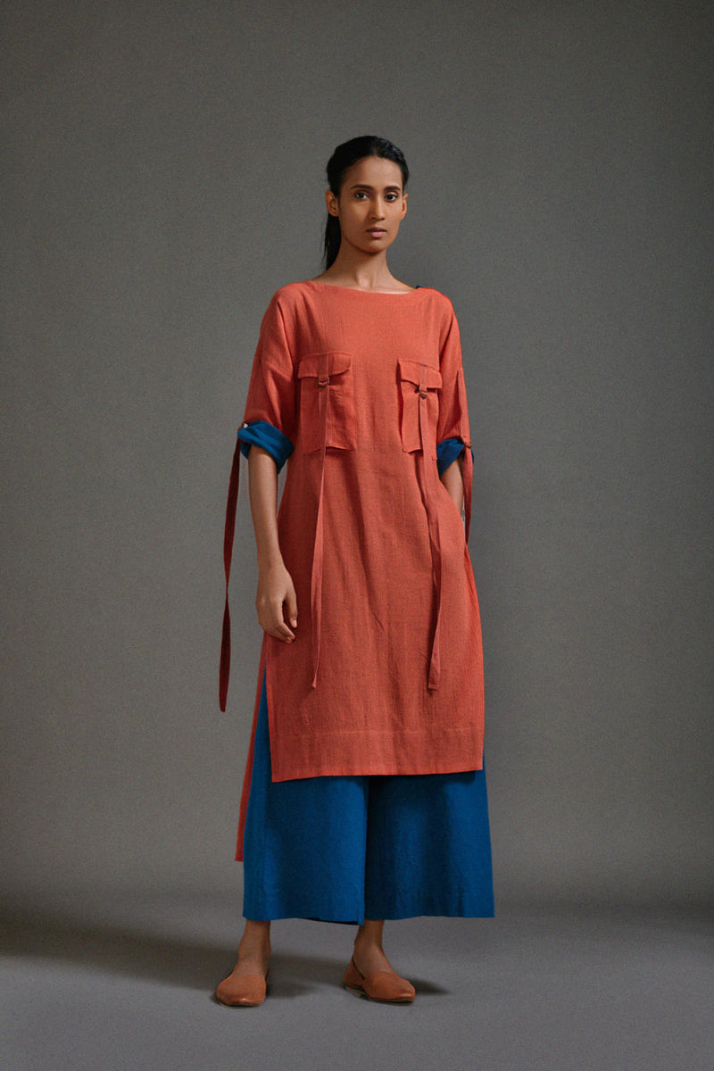 Rust & Blue New Ruka Set cotton by Mati in blue color for women in Singapore
