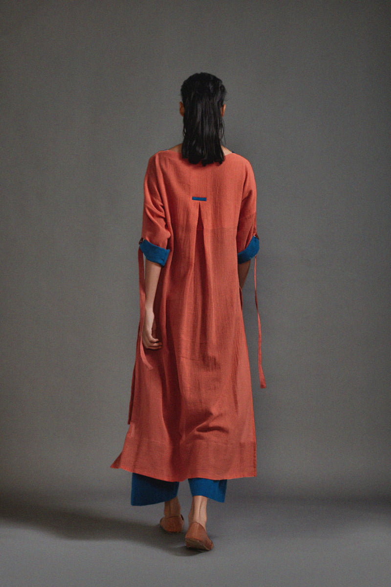 Rust & Blue New Ruka Set cotton by Mati in blue color for women in Singapore