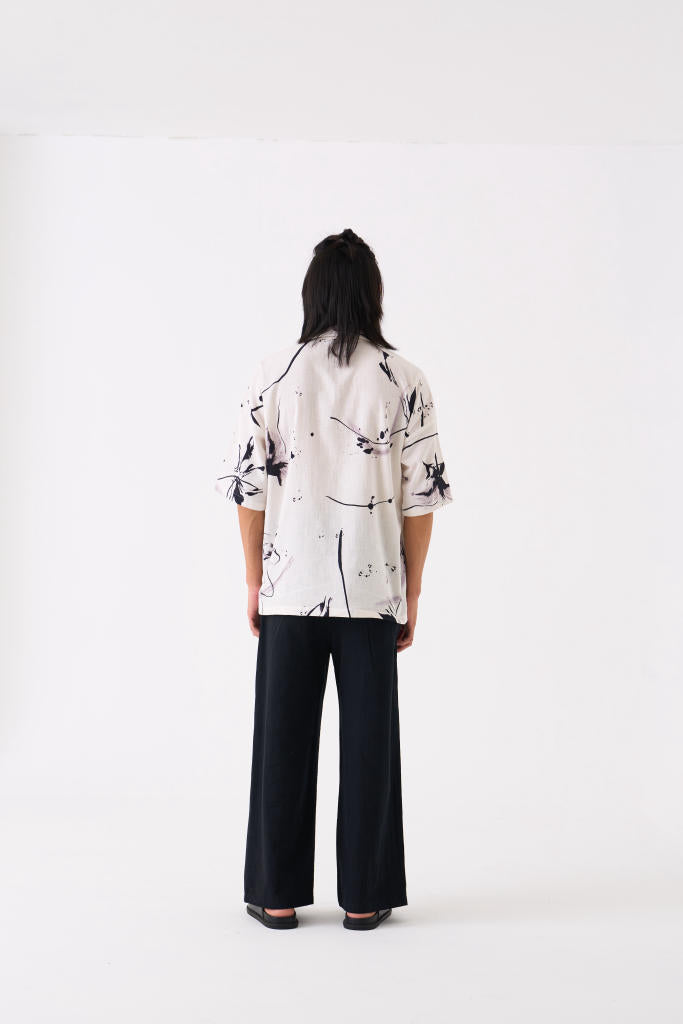 FLORAL RESORT WEAR SHIRT CO-ORD - WHITE by THREE Men for men in Singapore