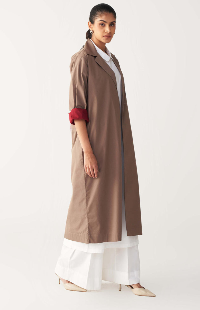 FLORAL APP. PATCH JACKET-CEDAR poplin by THREE for women in Singapore