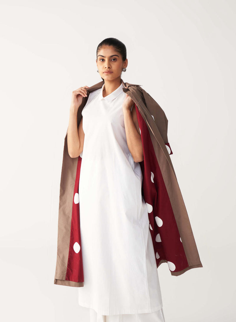 FLORAL APP. PATCH JACKET-CEDAR poplin by THREE for women in Singapore