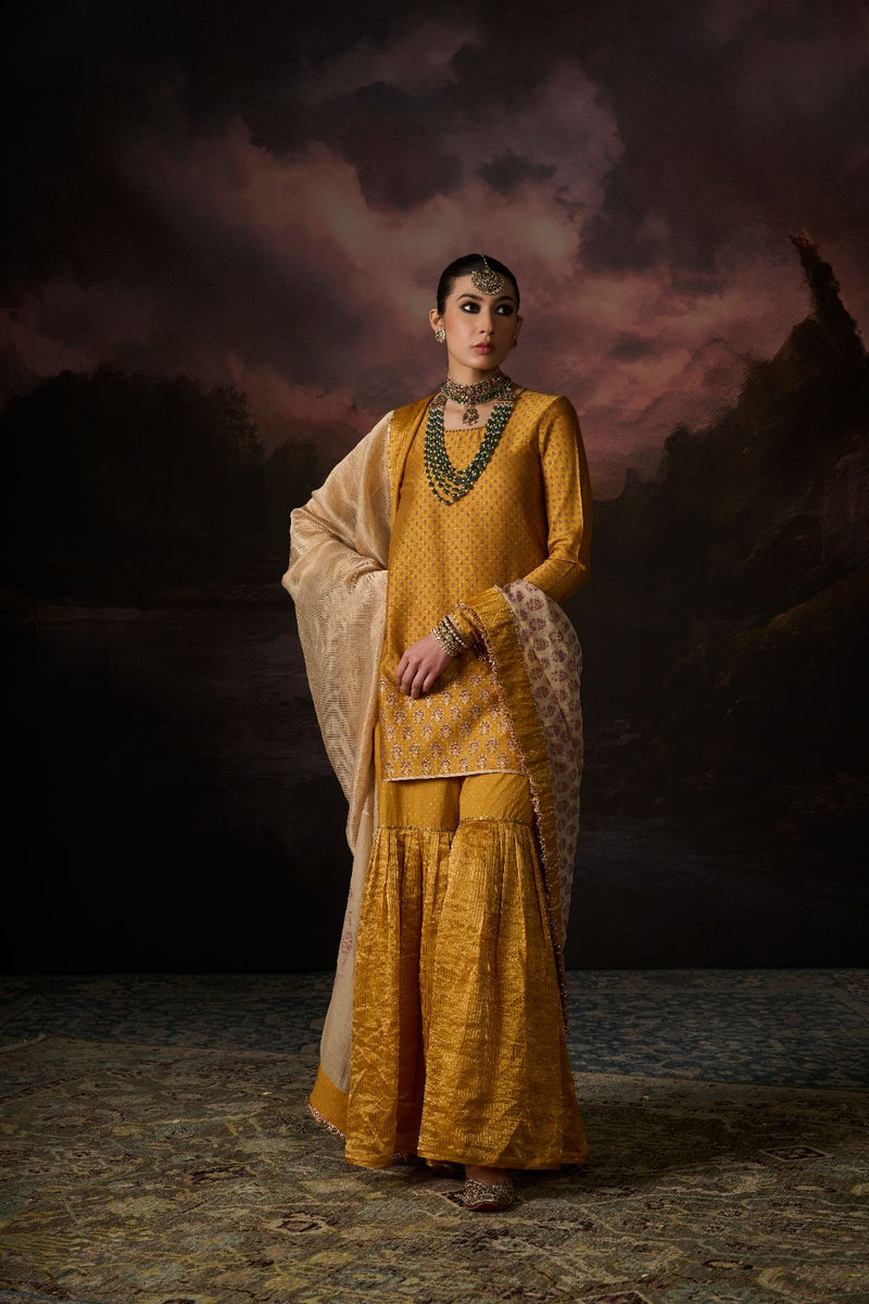 SAIF DUPATTA chanderi by SWATTI KAPOOR in gold color for women in Singapore