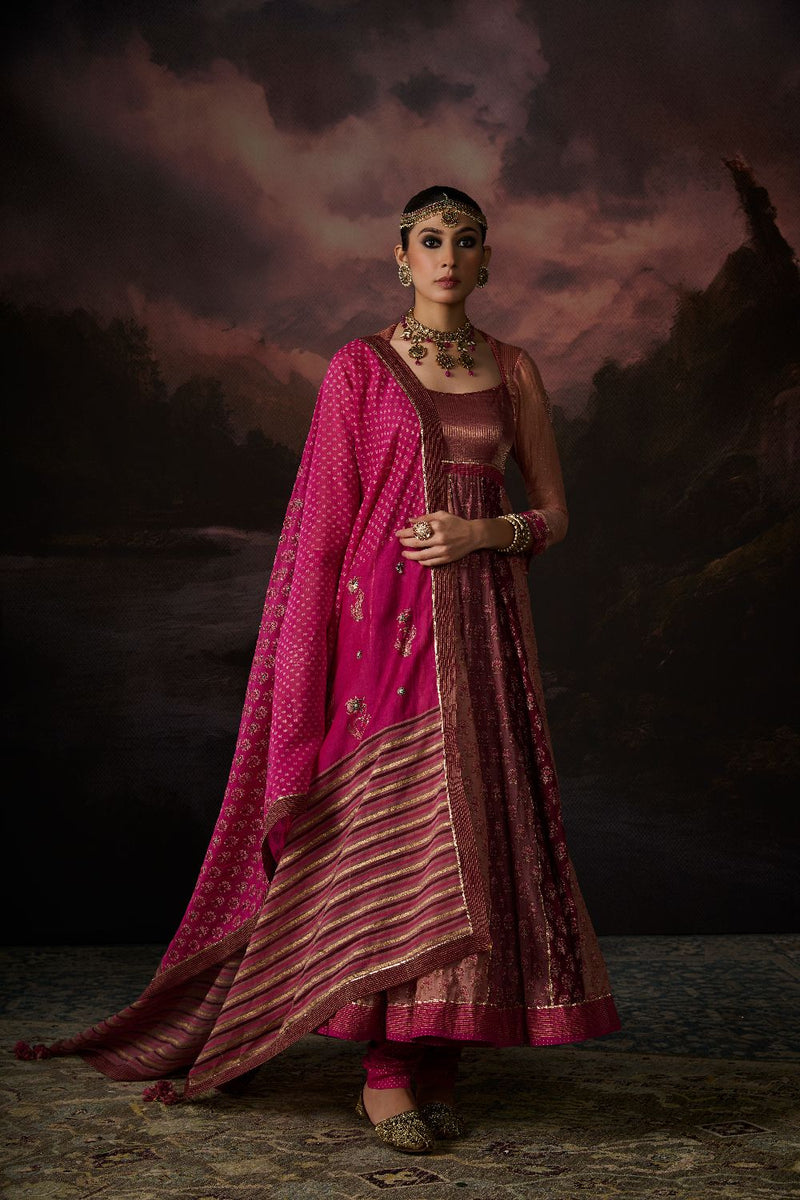 SAIMA KURTA chanderi by SWATTI KAPOOR in multi color for women in Singapore