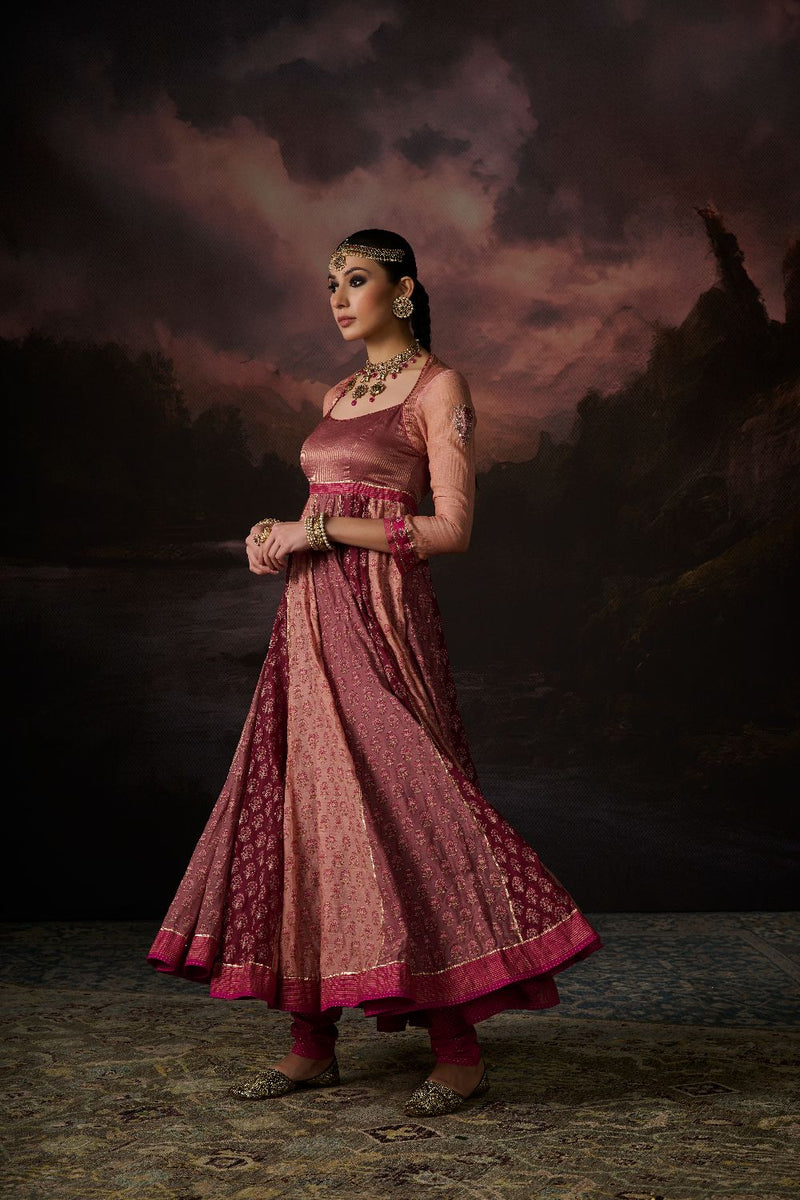 SAIMA KURTA chanderi by SWATTI KAPOOR in multi color for women in Singapore