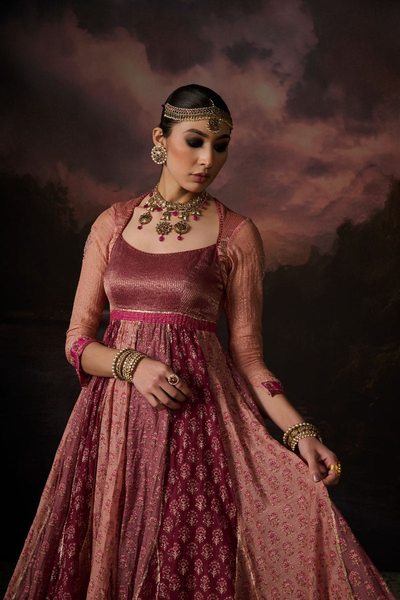 SAIMA KURTA chanderi by SWATTI KAPOOR in multi color for women in Singapore