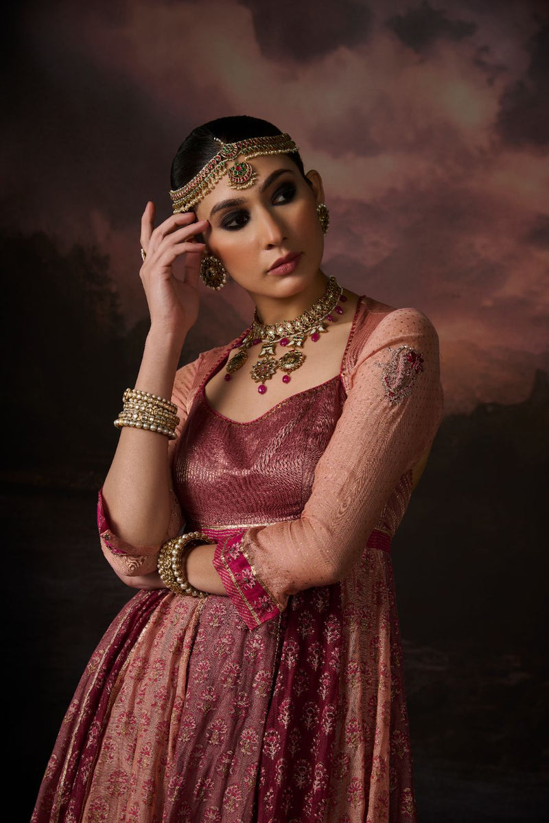 SAIMA KURTA chanderi by SWATTI KAPOOR in multi color for women in Singapore