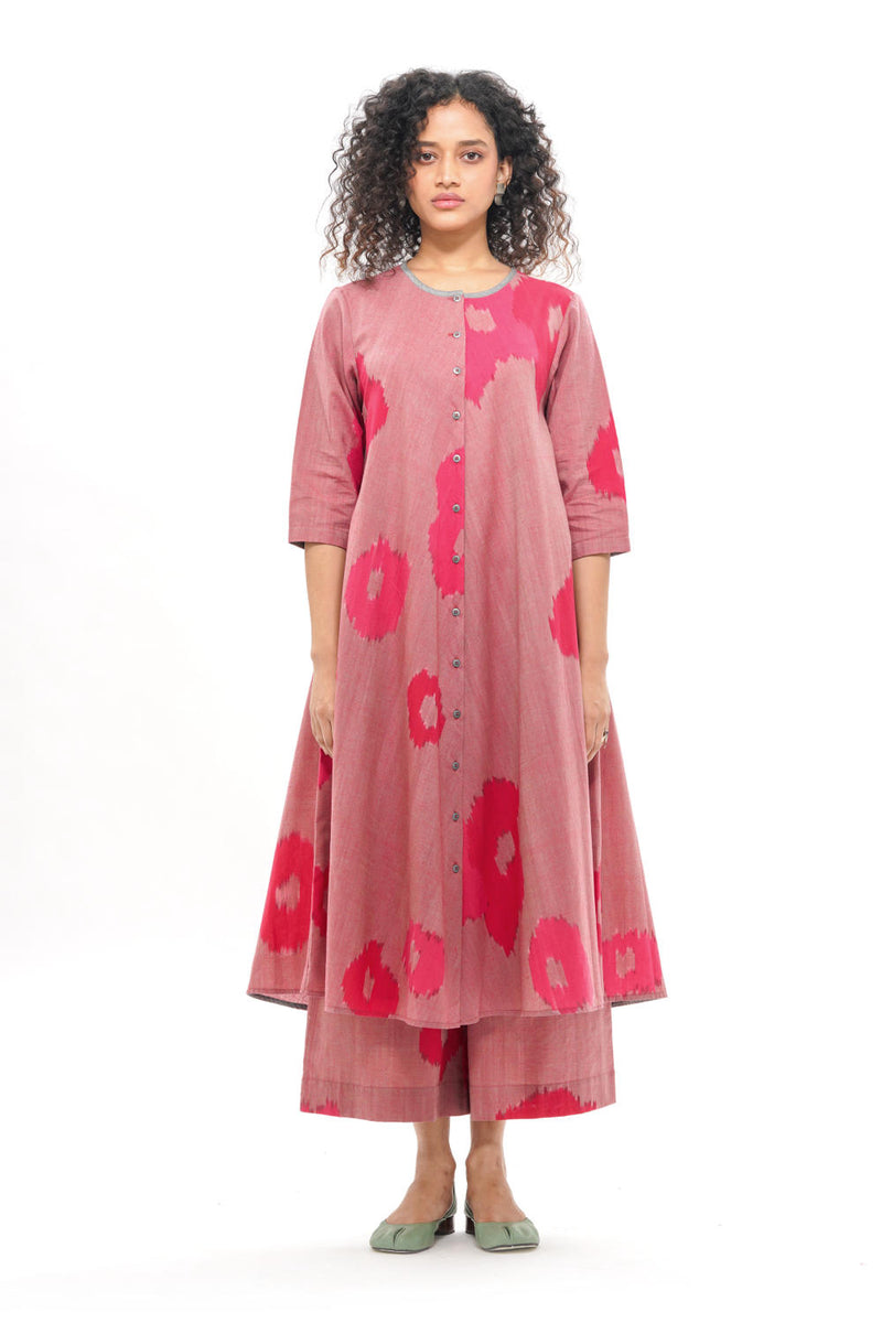 SAKURA BIAS BUTTON DRESS