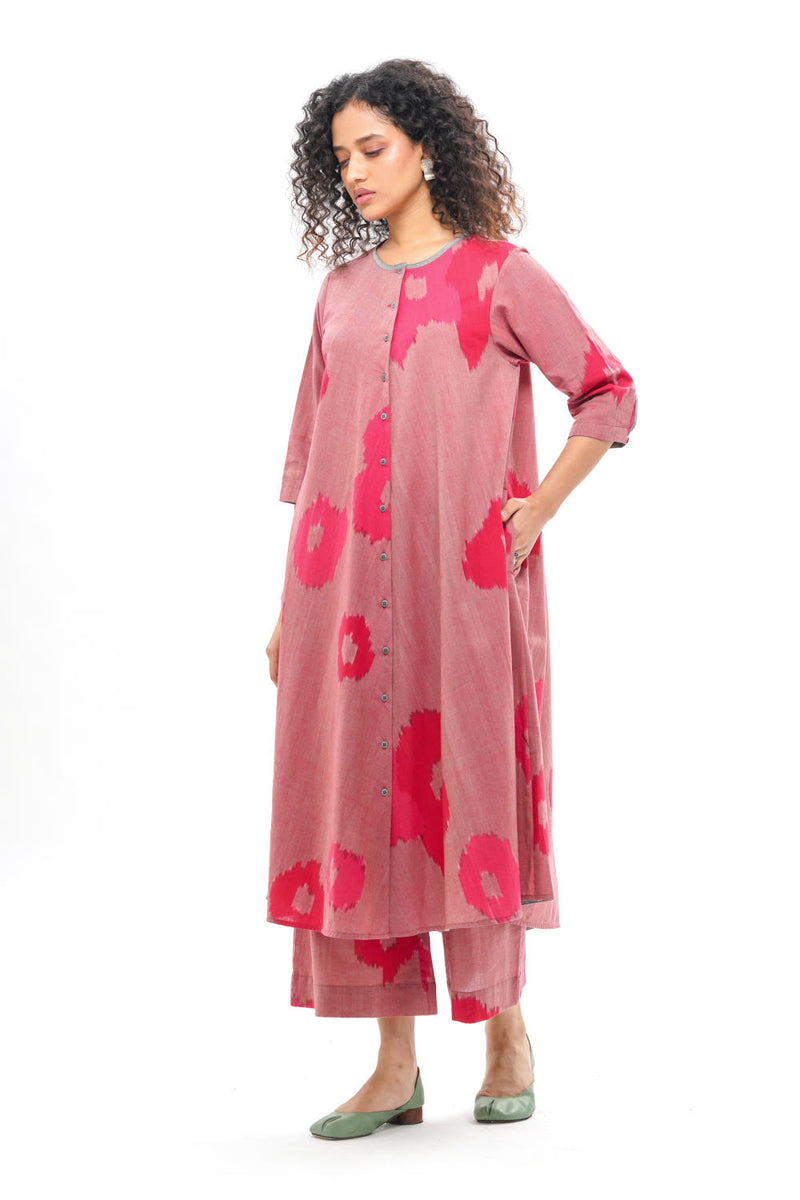 SAKURA BIAS BUTTON DRESS