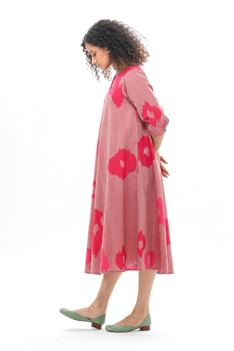 SAKURA BIAS BUTTON DRESS