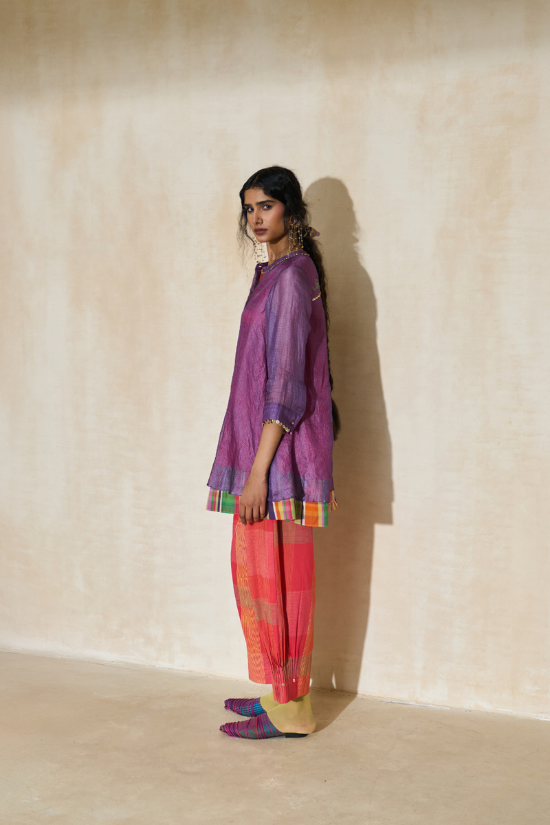 Sam Tunic cotton by SWATTI KAPOOR in purple color for women in Singapore