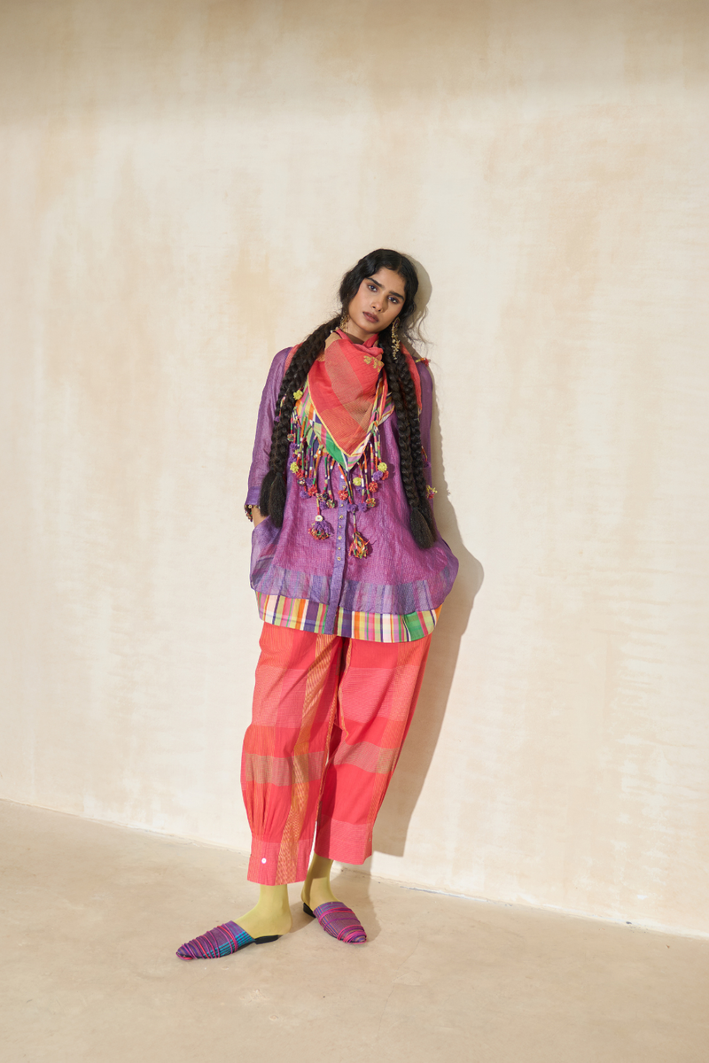 Sam Tunic cotton by SWATTI KAPOOR in purple color for women in Singapore