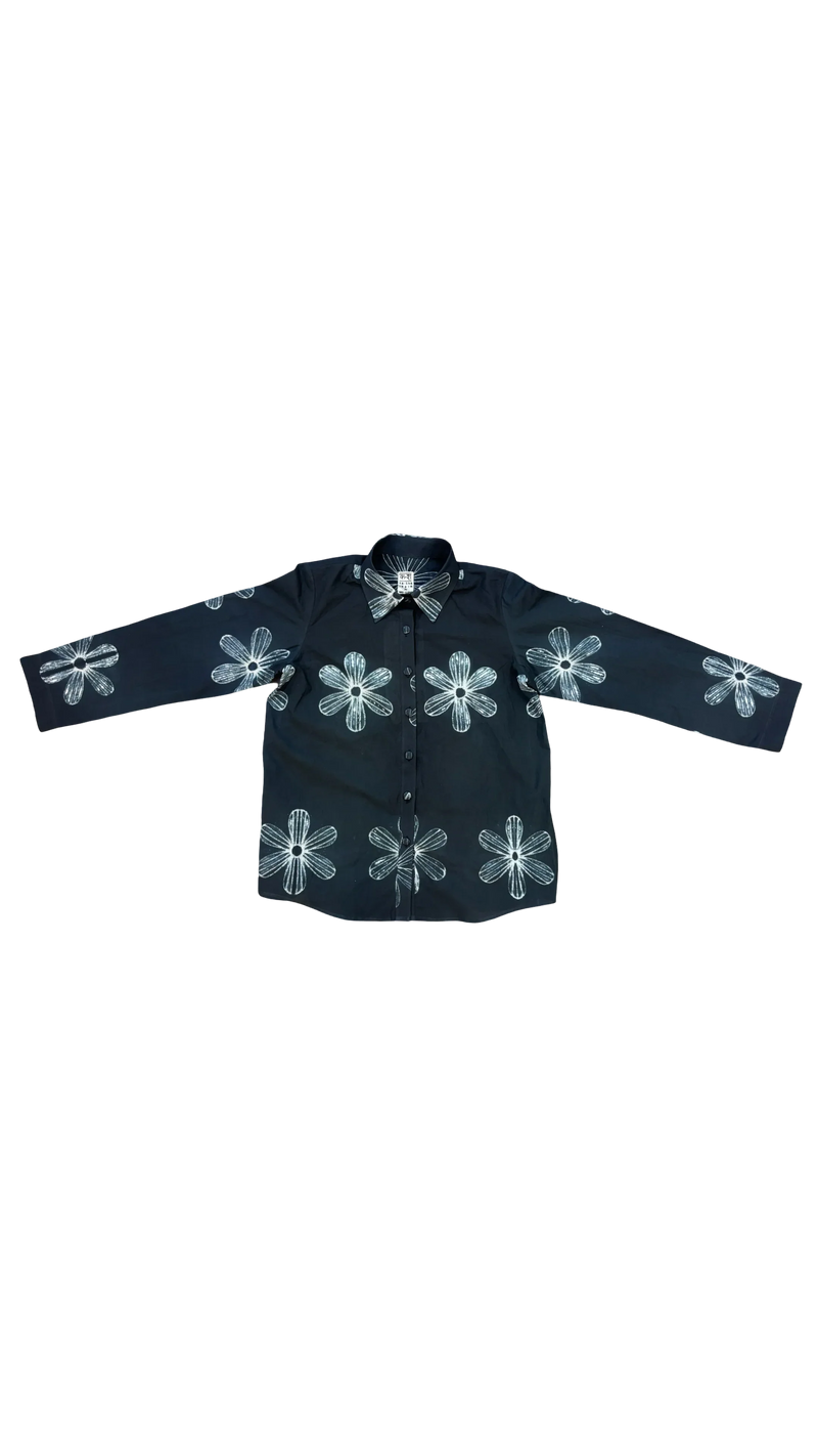 SD Shirt-Grey cotton top/shirt by Ka-Sha in grey for women in Singapore