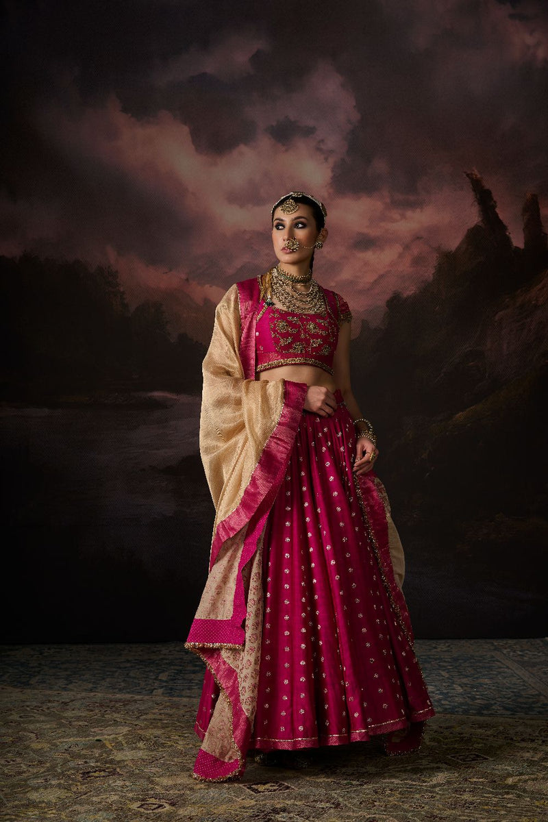 SEHAR BLOUSE silk by SWATTI KAPOOR in pink color for women in Singapore