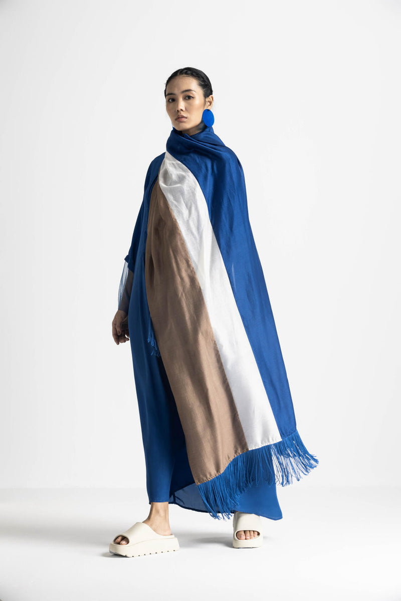 ELASTIC WAIST DRESS CO ORD - ELECTRIC BLUE by THREE in blue color for women in Singapore