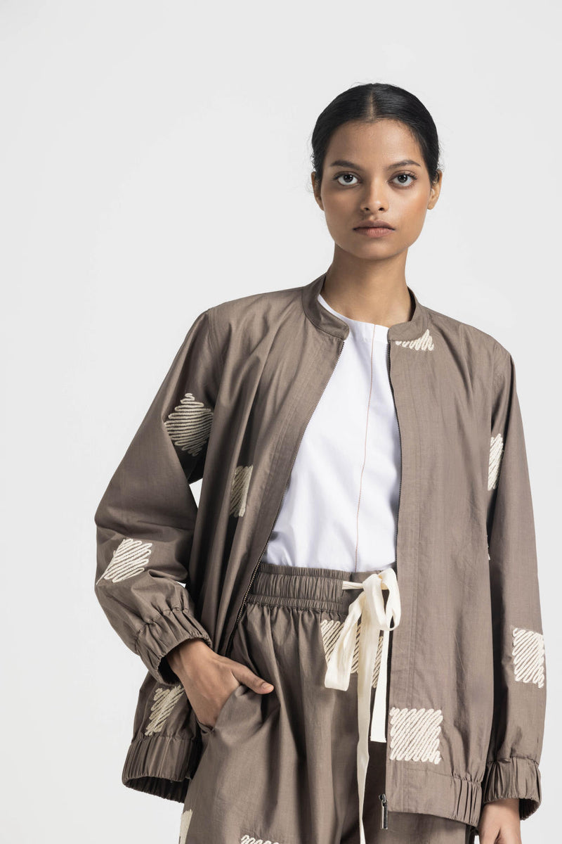 ROUND NECK TOP - WHITE poplin by THREE in white color for women in Singapore
