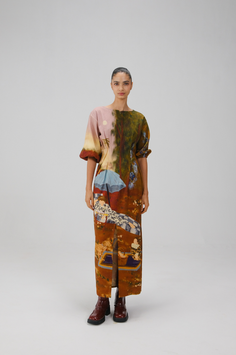SHAFT DRESS-Lakeside cotton by CORD for women in Singapore