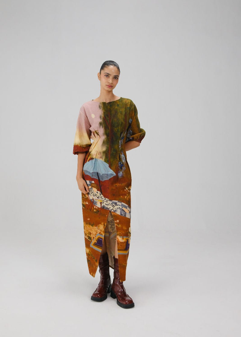 SHAFT DRESS-Lakeside cotton by CORD for women in Singapore