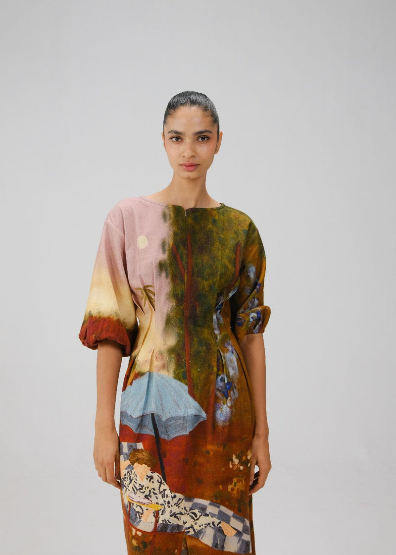 SHAFT DRESS-Lakeside cotton by CORD for women in Singapore