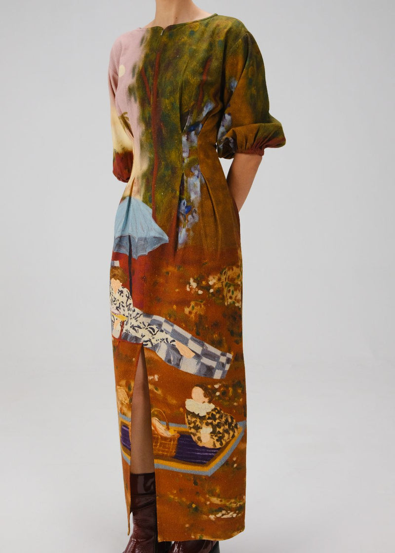 SHAFT DRESS-Lakeside cotton by CORD for women in Singapore