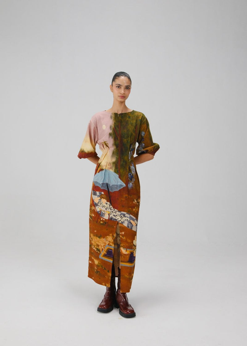 SHAFT DRESS-Lakeside cotton by CORD for women in Singapore