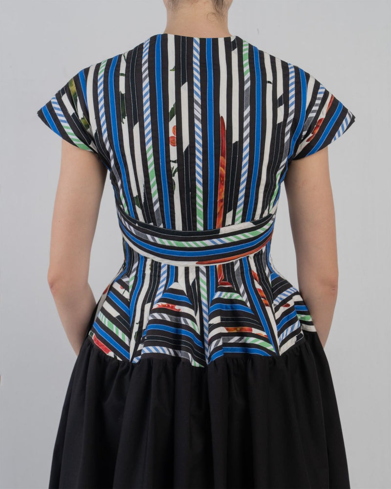 SIA DRESS - Multicolour + Black dress by Leh Studios in multicolour for women in Singapore