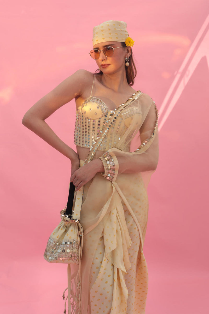 Yami Lemon Blouse Set with Skirt & Cape