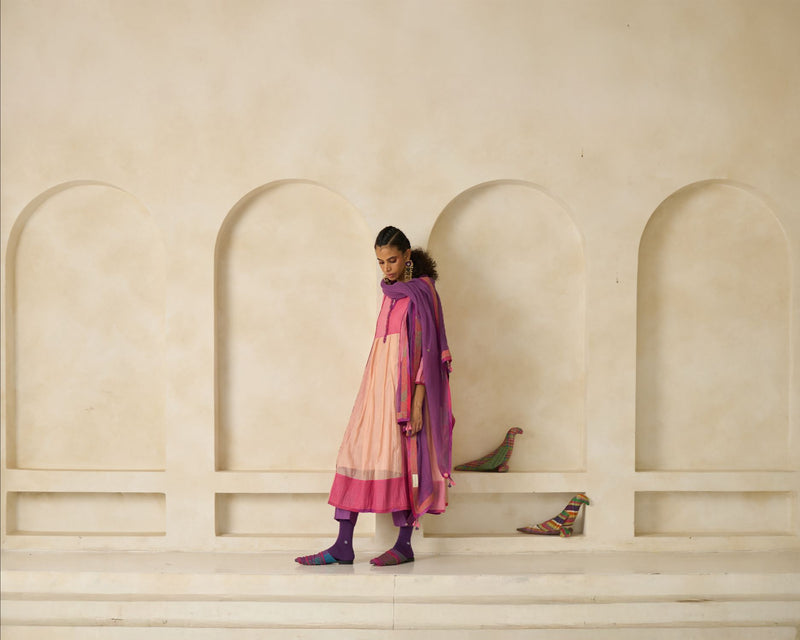 Jack Dupatta cotton by SWATTI KAPOOR in purple color for women in Singapore