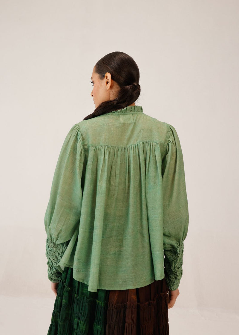 SMOCKED SHIRT - MINT cotton by CORD for women in Singapore
