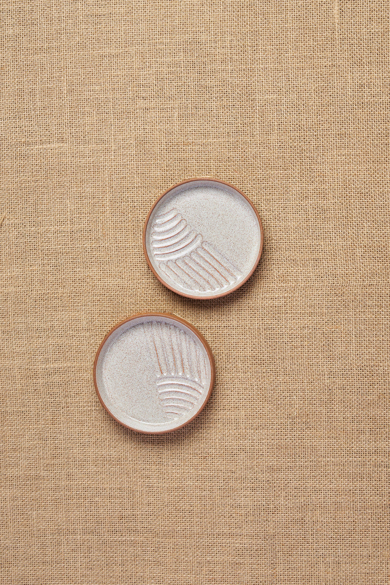 Gata Loop Dessert Plate-Lines (Set of 2)