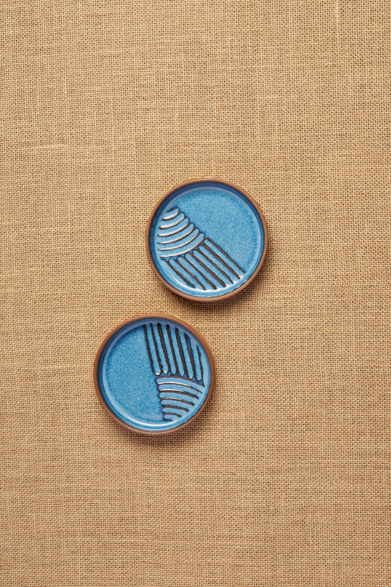Gata Loop Dessert Plate-Lines (Set of 2)