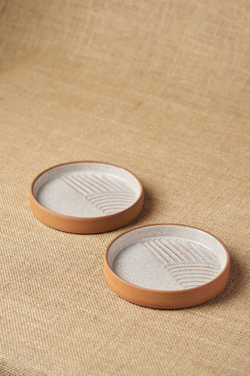 Gata Loop Snack Plate-Lines (Set of 2)