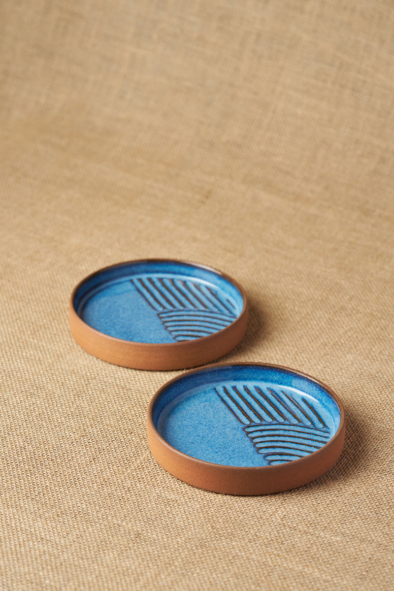 Gata Loop Snack Plate-Lines (Set of 2)